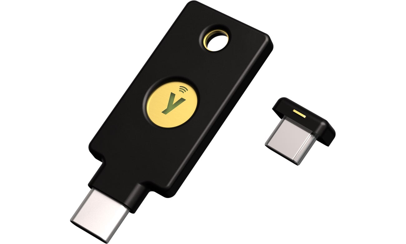 Étui Métallique Pliable Rotatif Pour YubiKey 5 NFC / Security Key NFC - Protection Anti-rayure En Aluminium - Avec Anneau Porte-clés